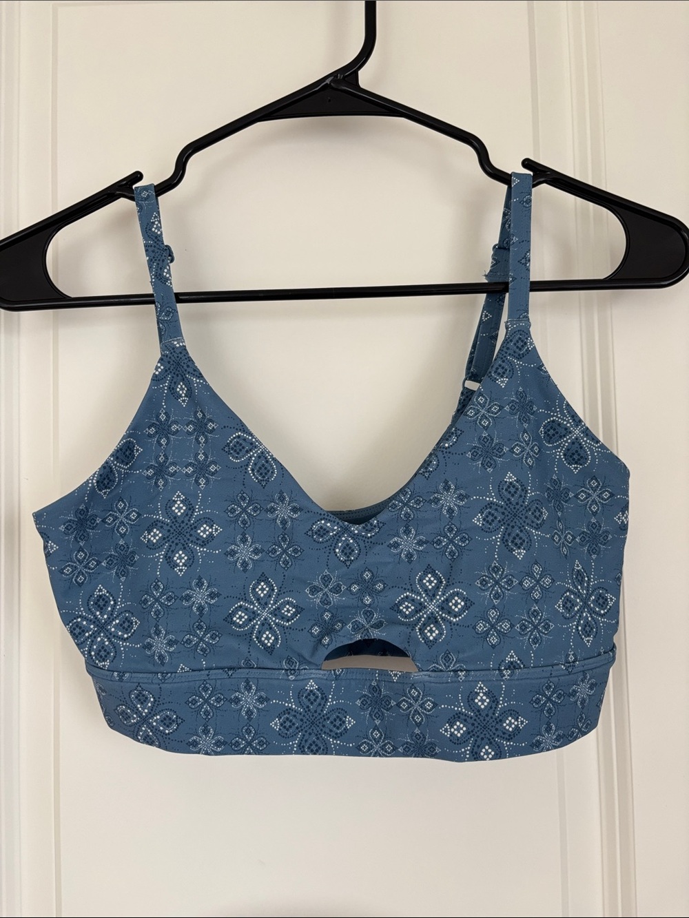 Target Blue Printed Scoop Bralette Bodysuit